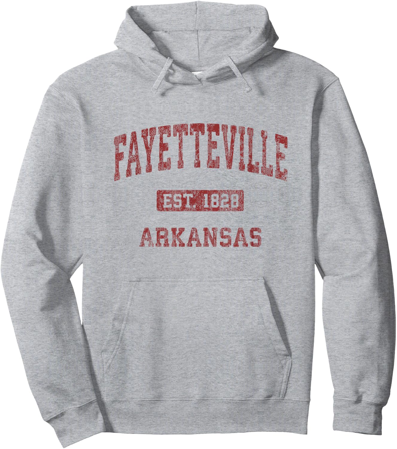 Fayetteville Arkansas AR Vintage Athletic Sports Design Hoodie - Hoodie | Ash