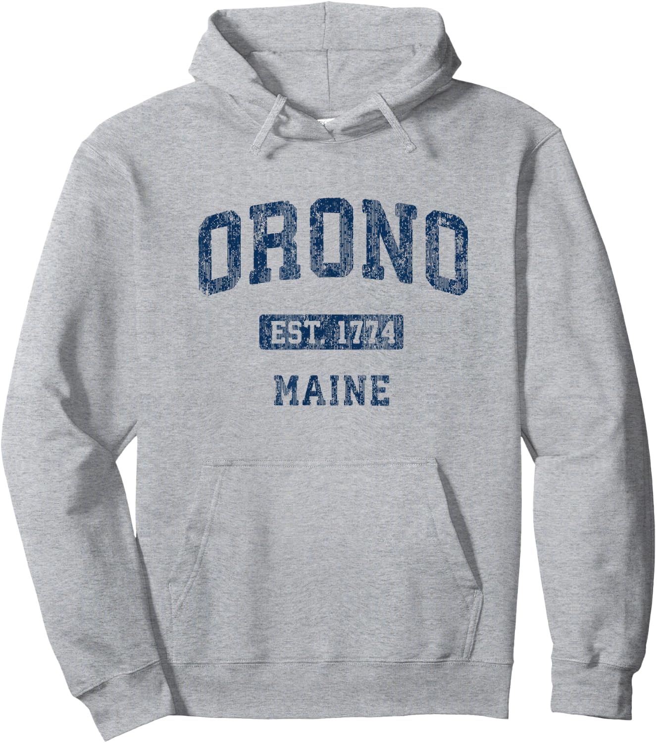 Orono Maine ME Vintage Athletic Sports Design Hoodie - Hoodie | Ash