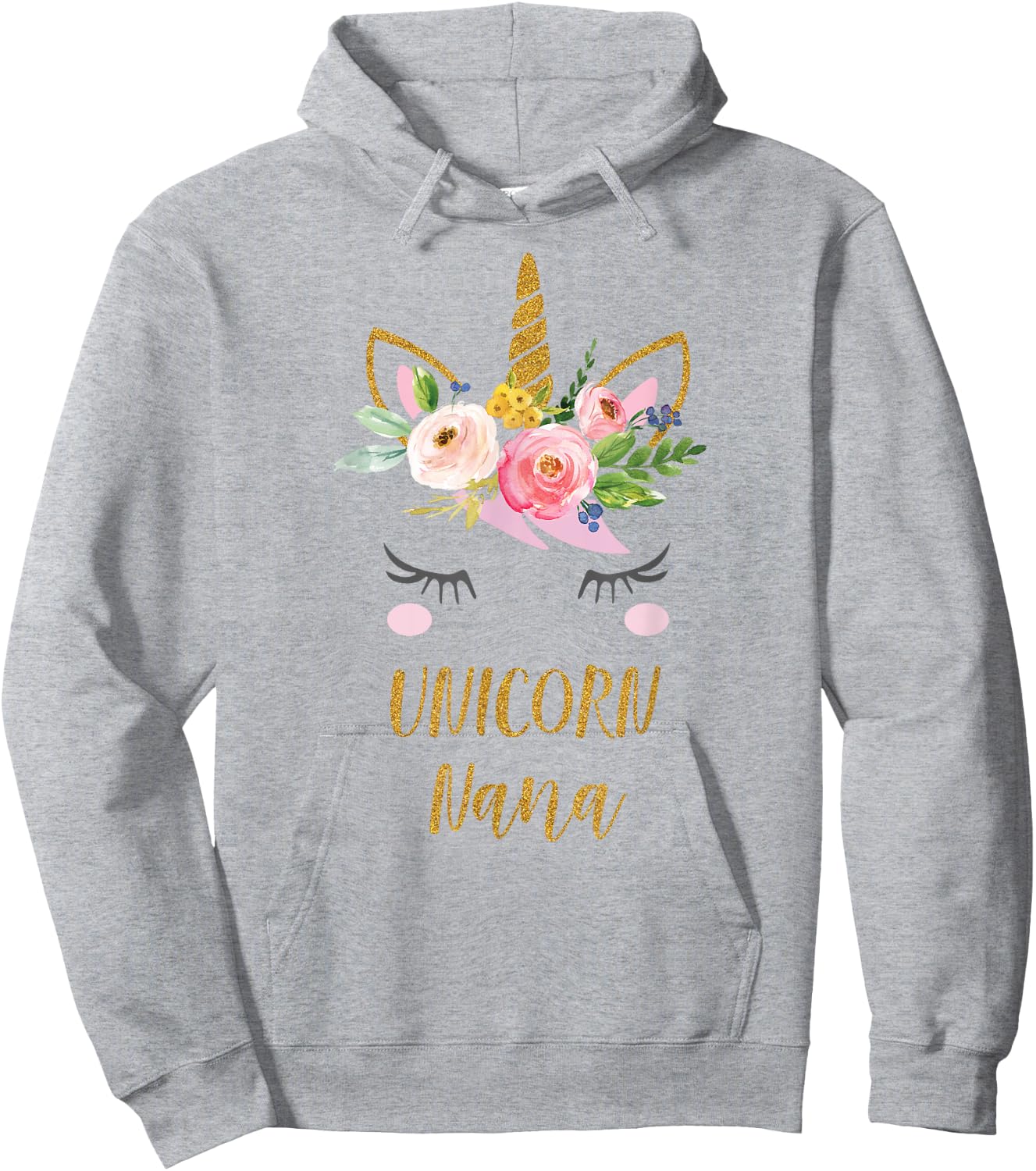 Cute Unicorn Nana Shirt, Boho Grandma Unicorn Gift Hoodie - Hoodie | Ash