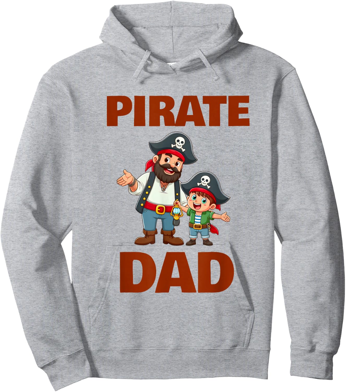 Funny Pirate Dad Halloween Crew Father's Day Costume Family Hoodie - Hoodie | Ash