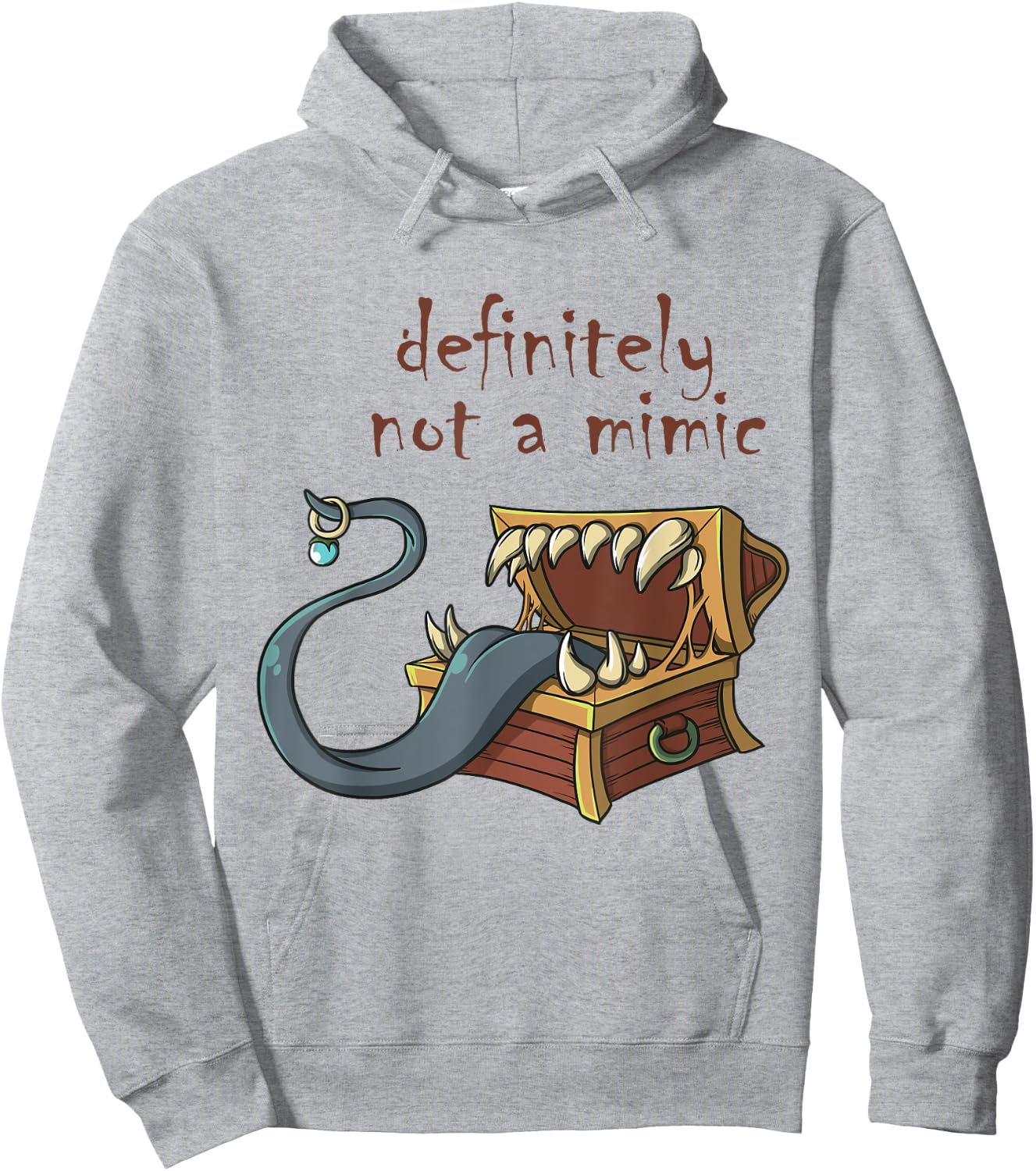 Roleplaying RPG Mimic Meme Joke Engagement Bride Groom Gift Hoodie - Hoodie | Ash