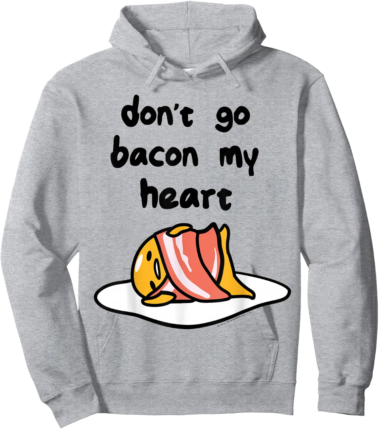 Gudetama "Don't Go Bacon My Heart" Shirt Hoodie - Hoodie | Ash