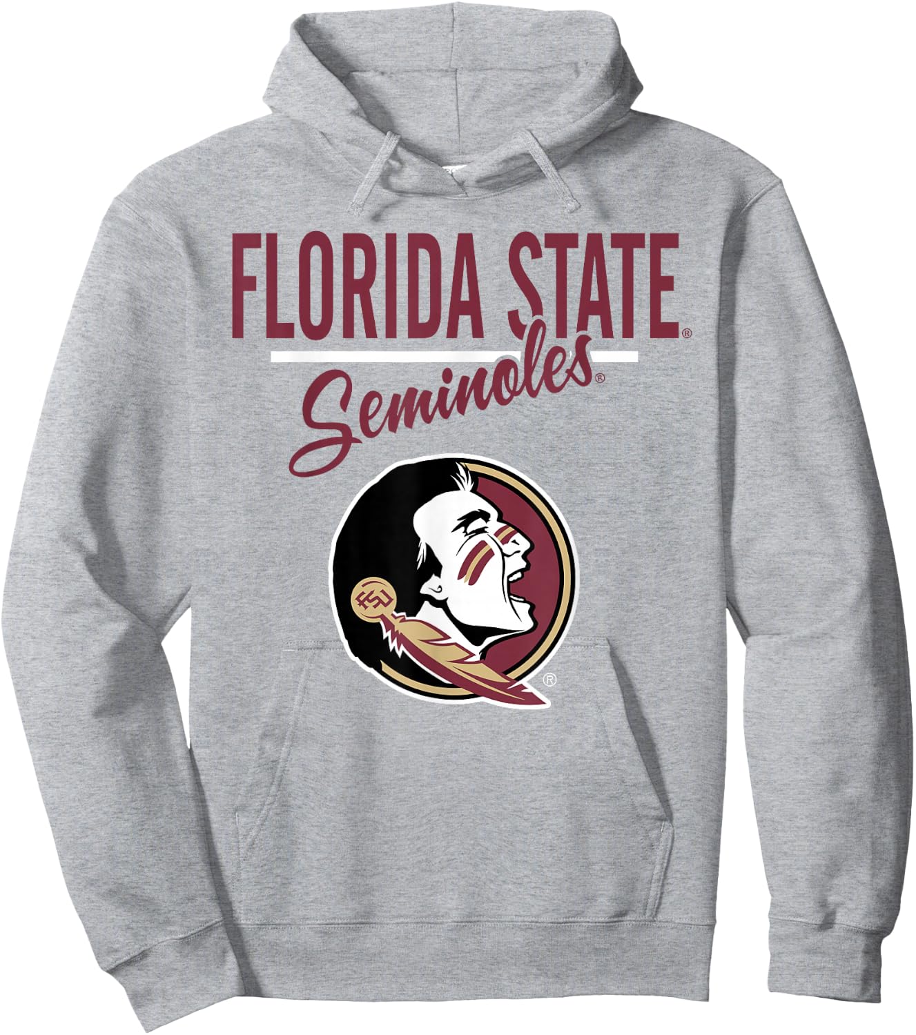 Florida State Seminoles Mascot Gray Officially Licensed Hoodie - Hoodie | Ash