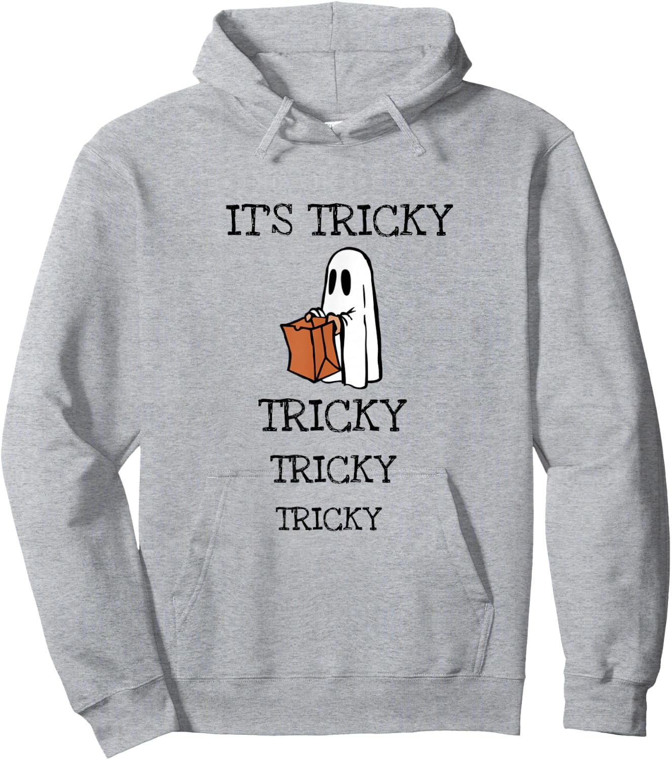 It's Tricky Tricky Ghost Halloween Funny Music Hoodie - Hoodie | Ash