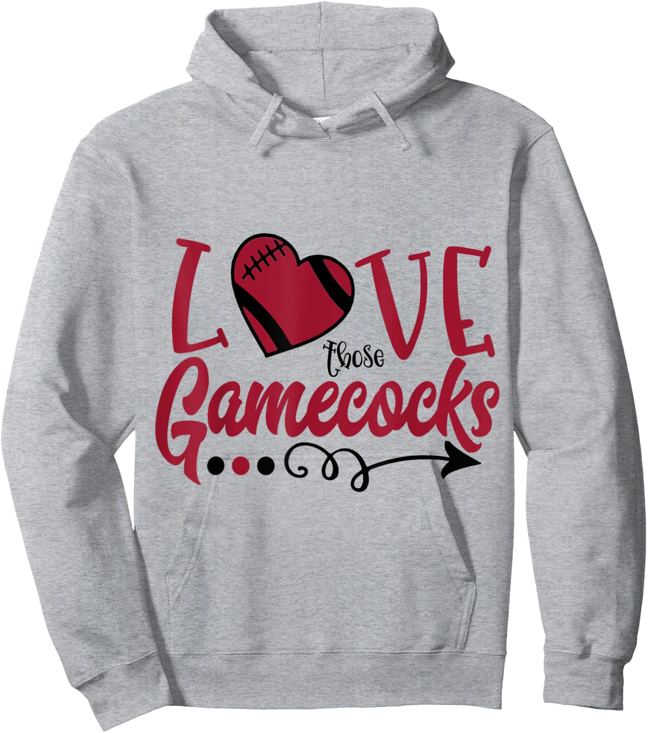 Love Those Gamecocks Football Spirit Hoodie - Hoodie | Ash