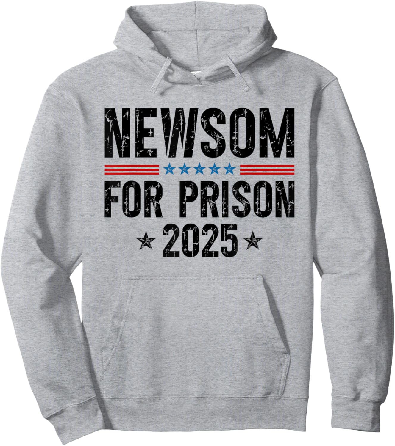 Newsom For Prison 2025 Funny Anti Newsom Hoodie - Hoodie | Ash