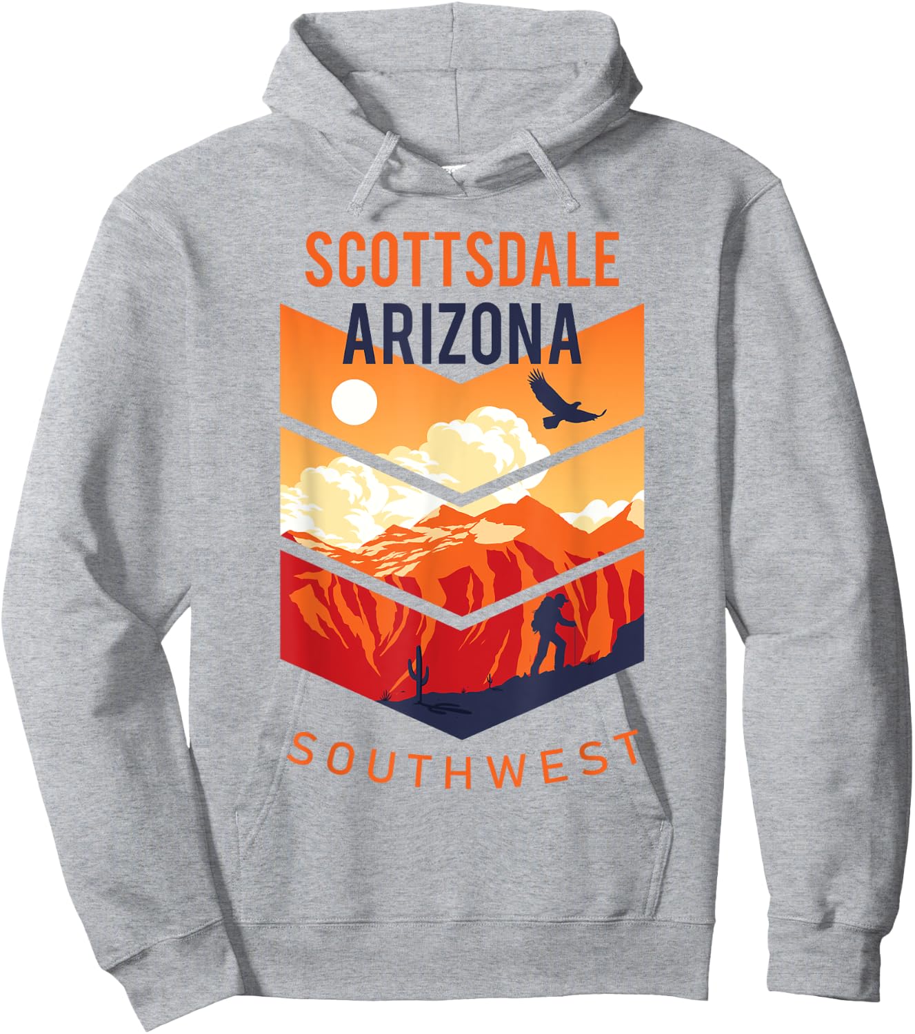 Scottsdale Arizona Native Home State Vintage Southwest Hoodie - Hoodie | Ash
