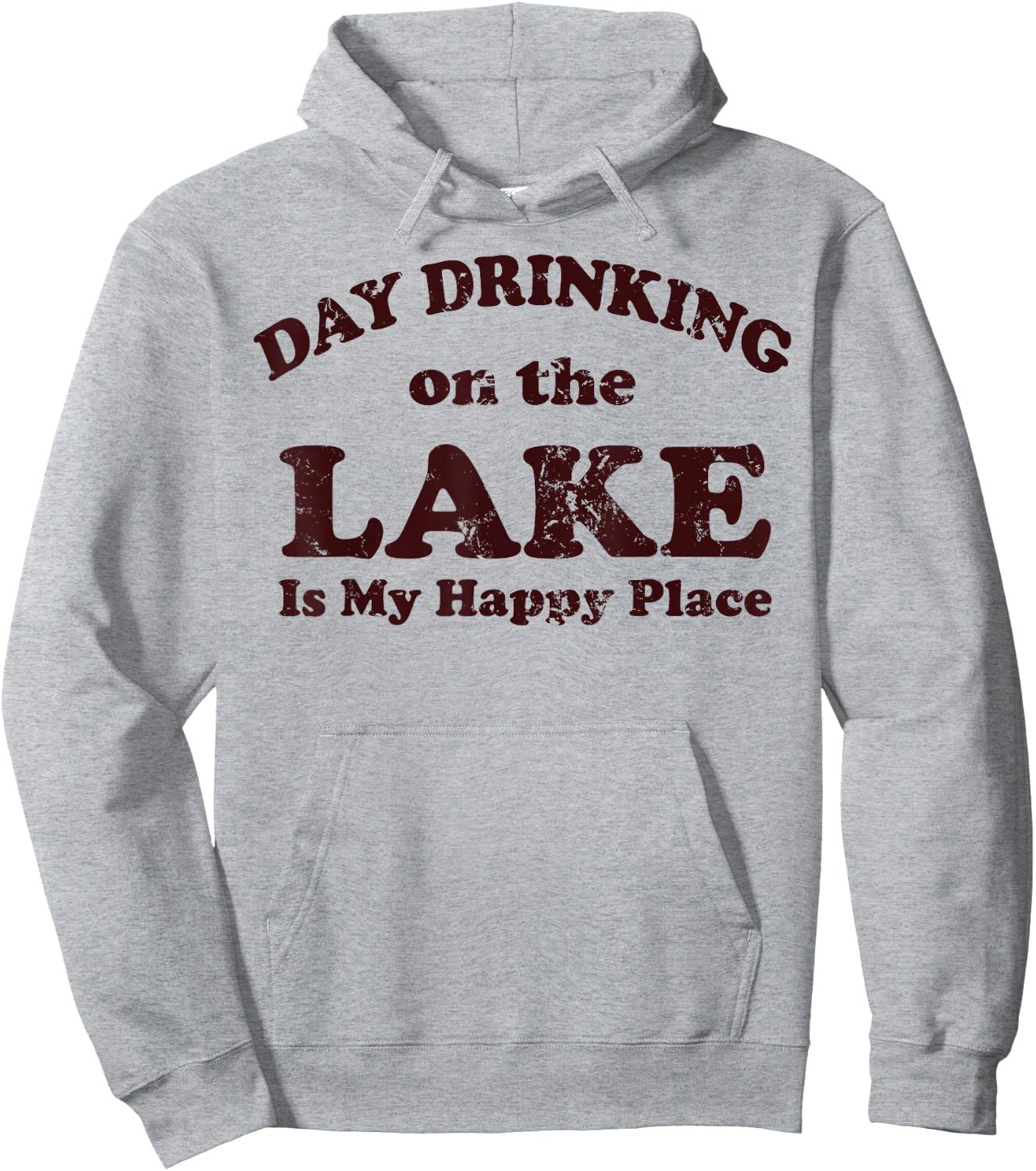 Day Drinking On The Lake Is My Happy Place Hoodie - Hoodie | Ash