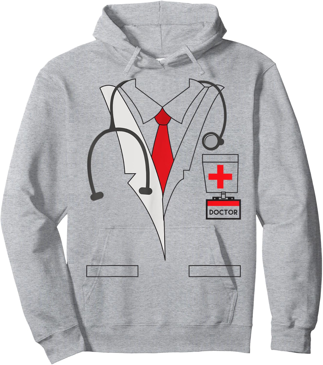 Physician ER Doctor Halloween Costume Dr Stethoscope Hoodie - Hoodie | Ash