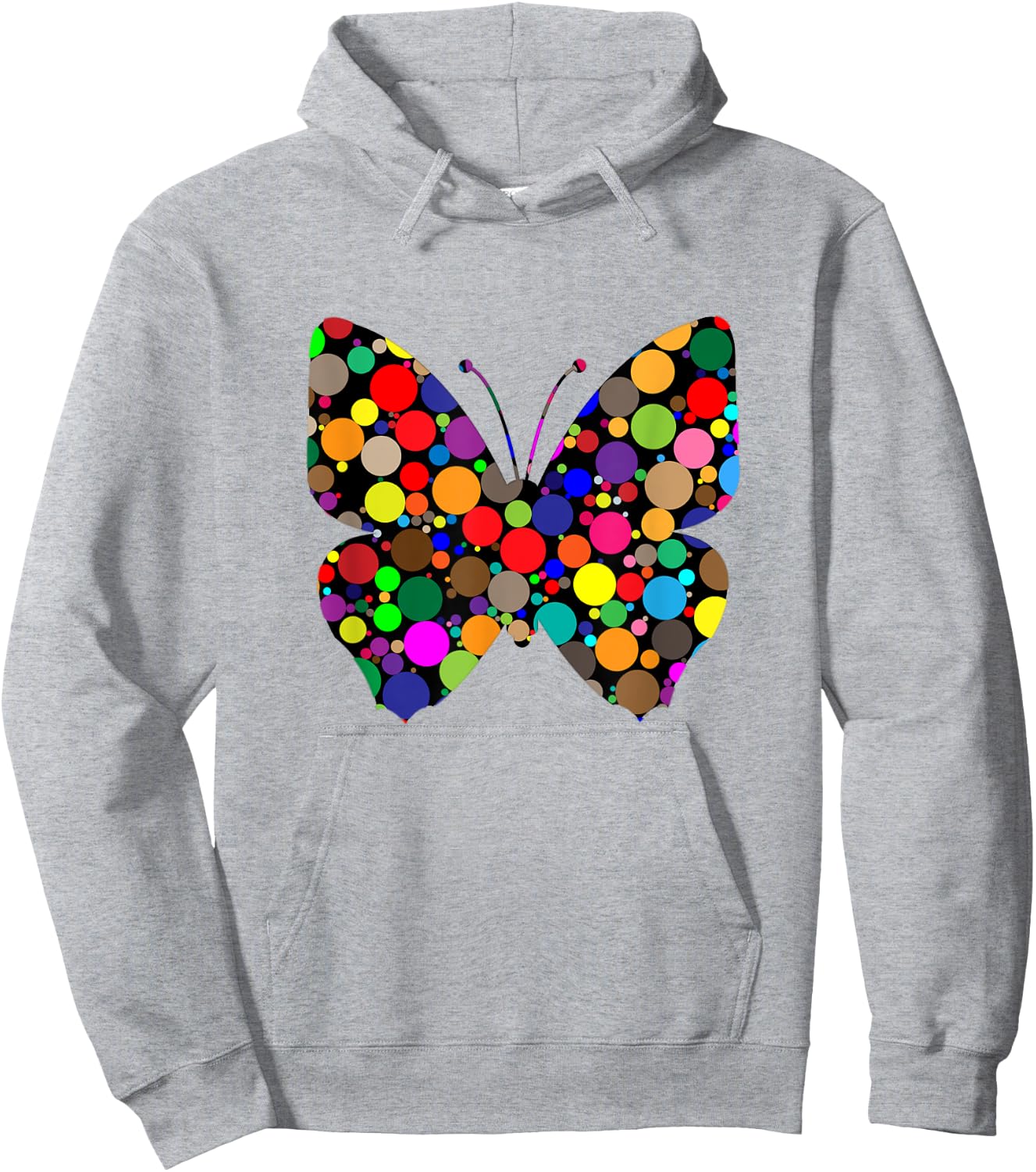 Colourful Butterfly International dot day Hoodie - Hoodie | Ash