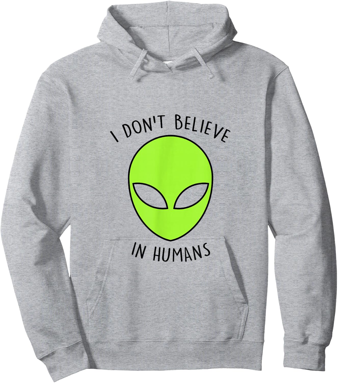 I Don't Believe In Humans Alien Gift Retro Hoodie - Hoodie | Ash