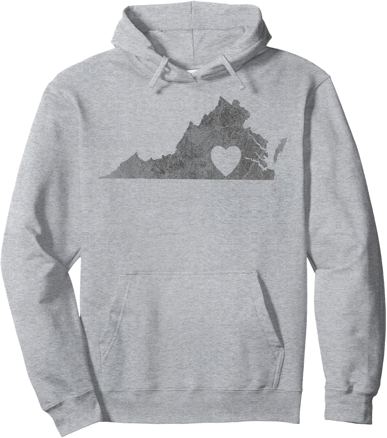 Virginia Lovers State Heart Shirt | Vintage Throwback Gift Hoodie - Hoodie | Ash