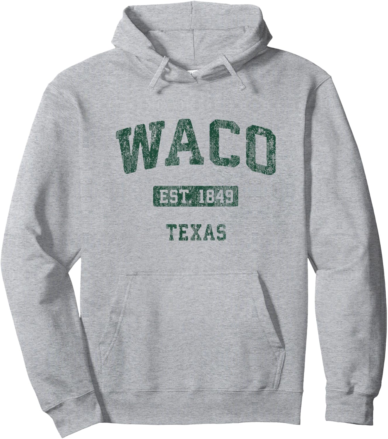 Waco Texas TX Vintage Athletic Sports Design Hoodie - Hoodie | Ash