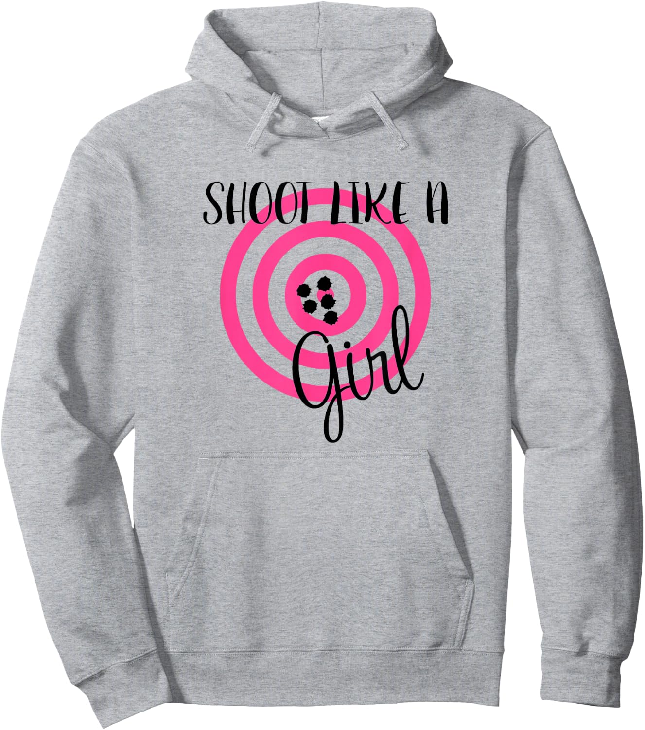 Shoot Like a Girl - Guns Ammo & America Clothing Co. Hoodie - Hoodie | Ash
