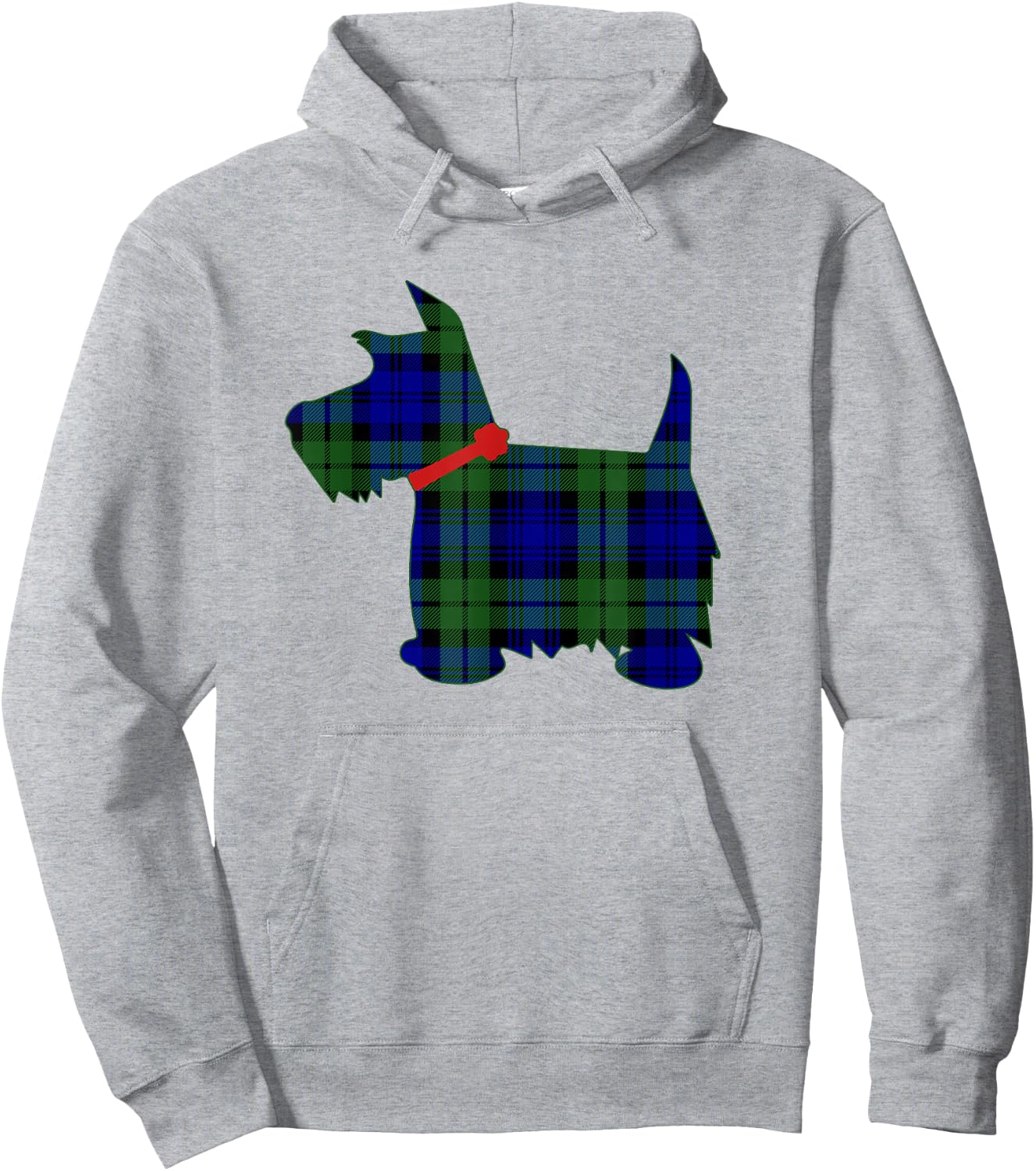 Scottie Dog T Shirt Scottish Campbell Black Watch Tartan Men Women Kids Hoodie - Hoodie | Ash
