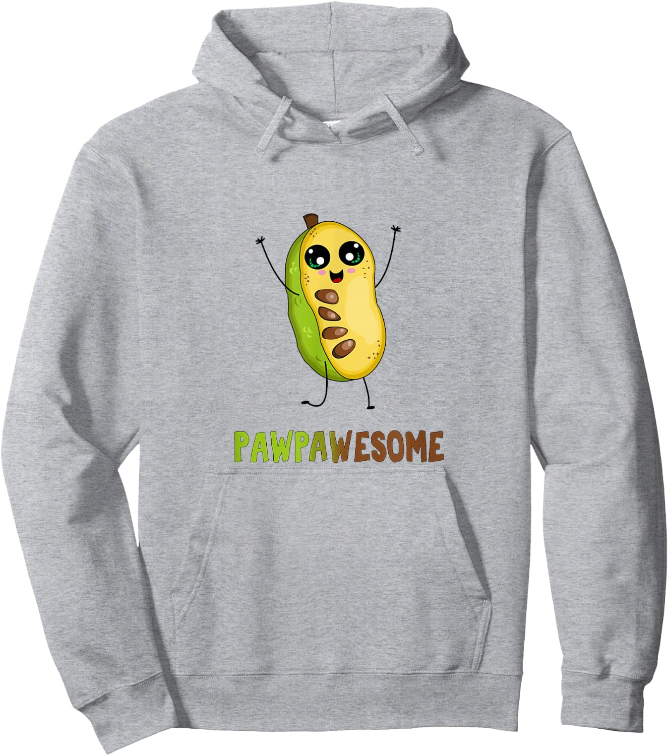 Pawpaw Fruit with Cute Cartoon Paw Paw Awesome Pun Hoodie - Hoodie | Ash