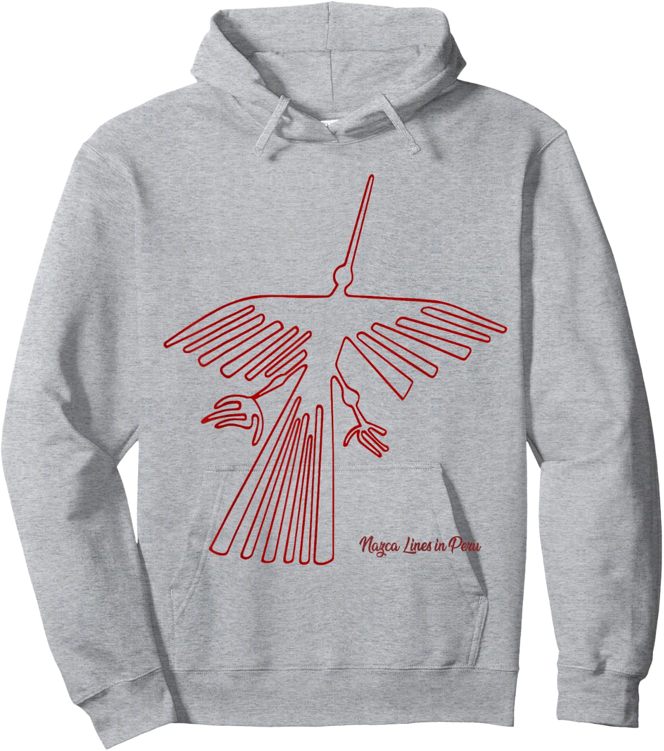 Nazca Lines the Condor Peruvian Glyph Hoodie - Hoodie | Ash