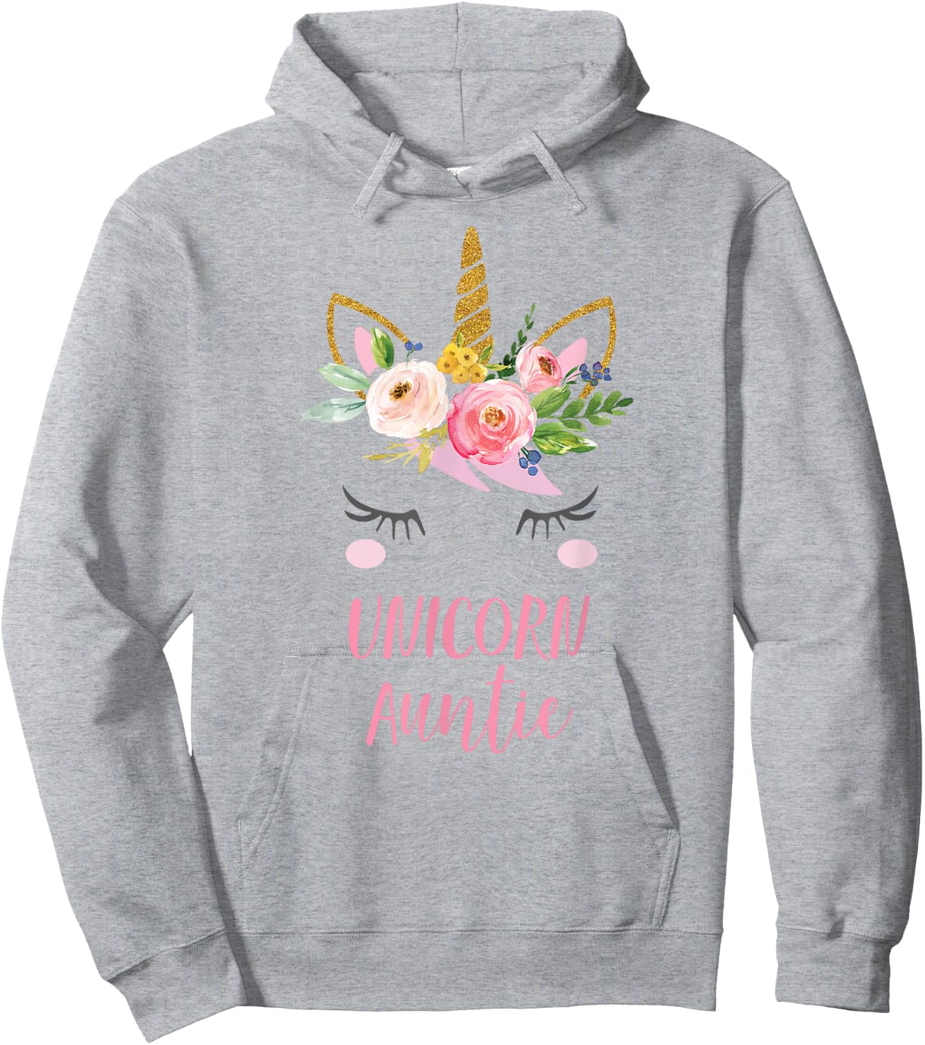 Cute Unicorn Aunt Shirt, Boho Auntie Unicorn Gift Hoodie - Hoodie | Ash