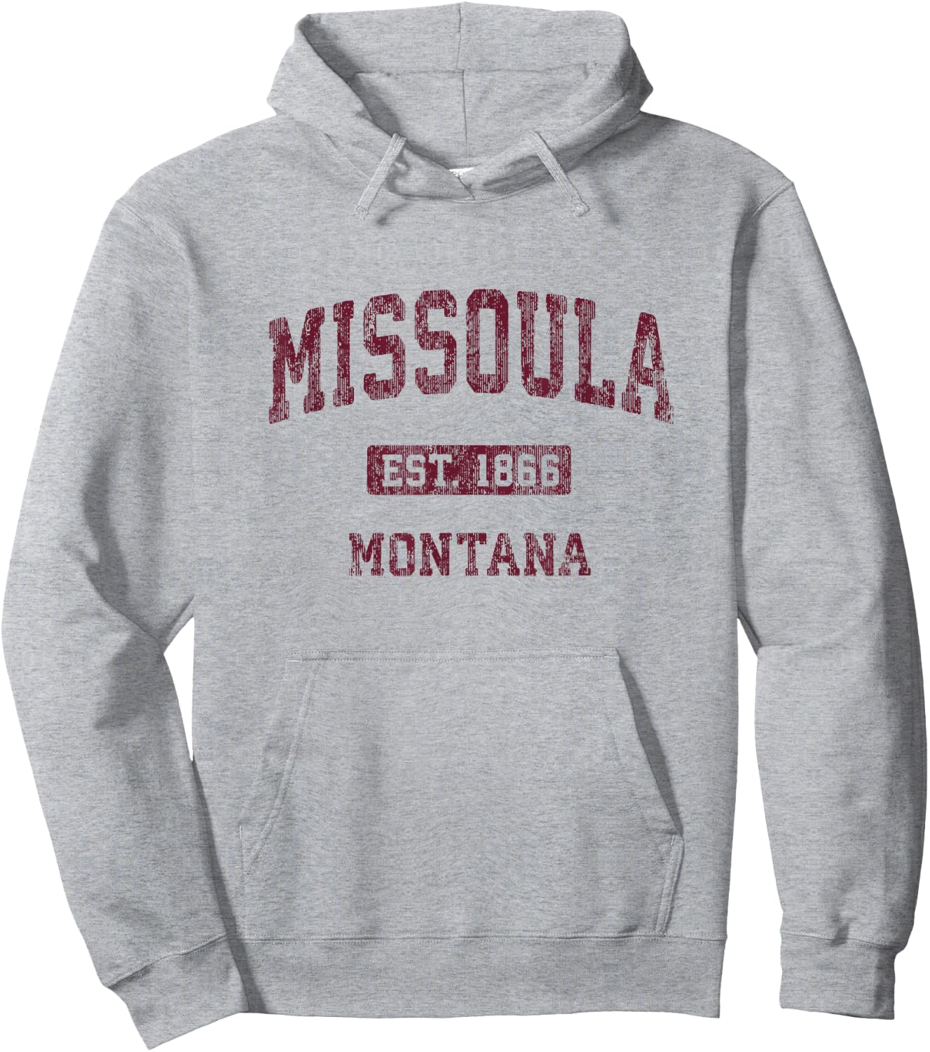Missoula Montana MT Vintage Athletic Sports Design Hoodie - Hoodie | Ash