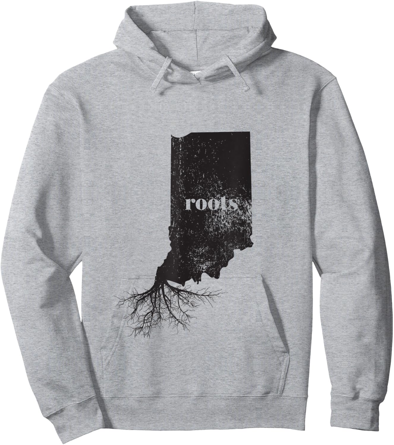 Indiana Roots State Map Shirt Home Grown Love Pride Gift Hoodie - Hoodie | Ash
