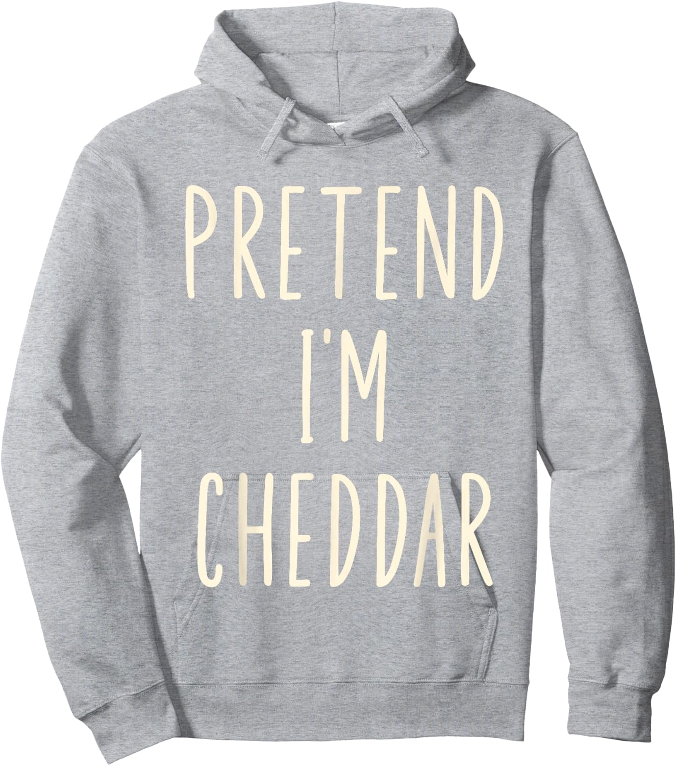 Pretend I'm Cheddar Cheese Funny Cheese Halloween Costume Hoodie - Hoodie | Ash