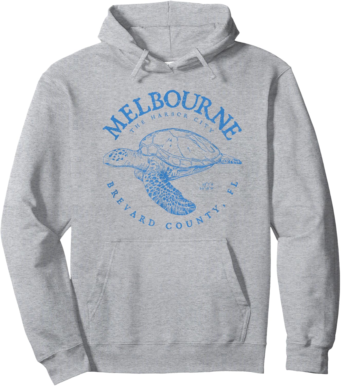Loggerhead Melbourne Turtle Gift Florida and Palm Bay Hoodie - Hoodie | Ash