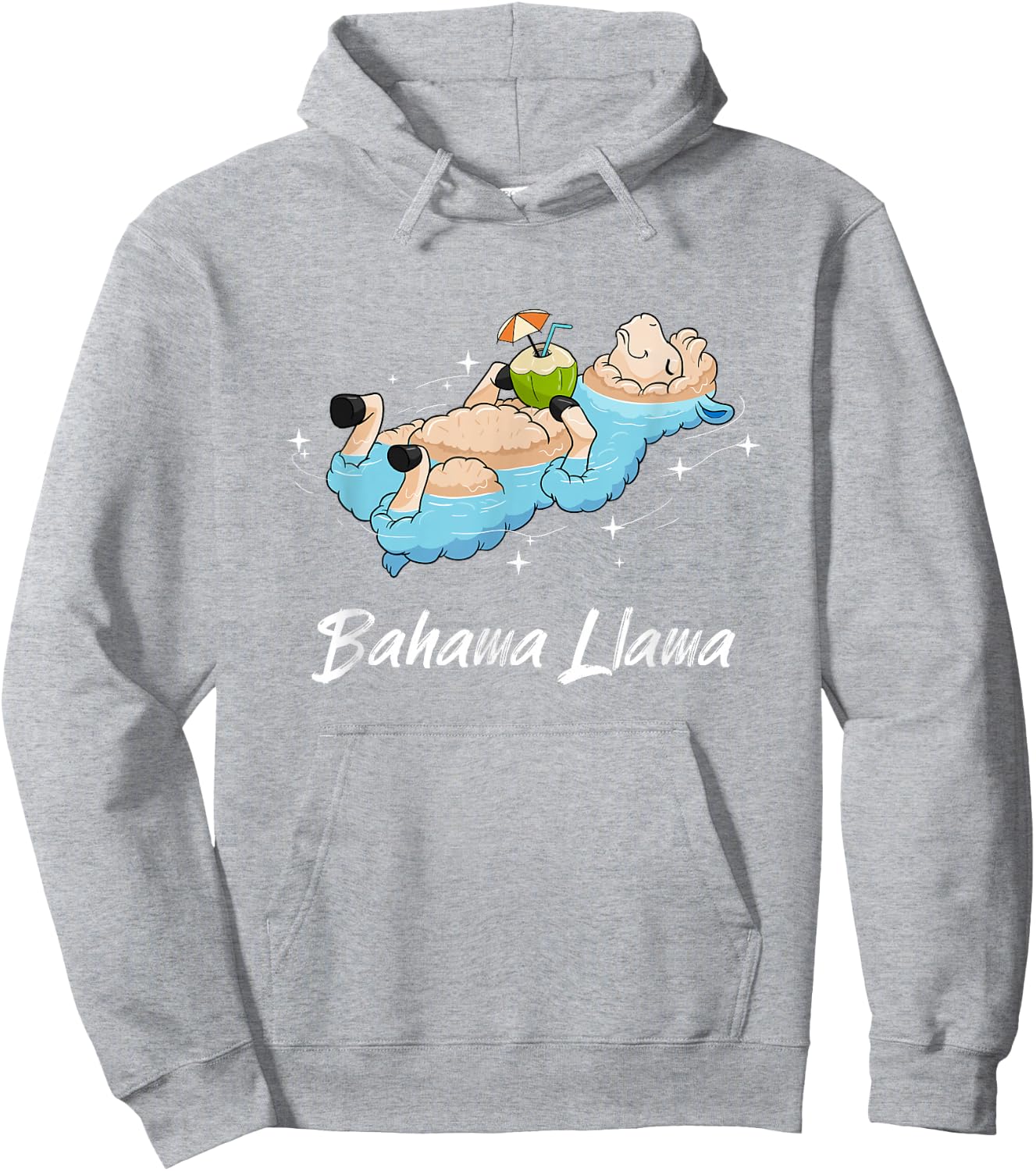 Bahama Llama Shirt Funny Alpaca beach vacation Summer Girl Hoodie - Hoodie | Ash