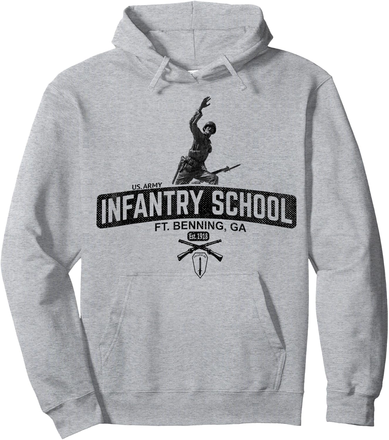 Army Infantry School - Fort Benning Hoodie - Hoodie | Ash