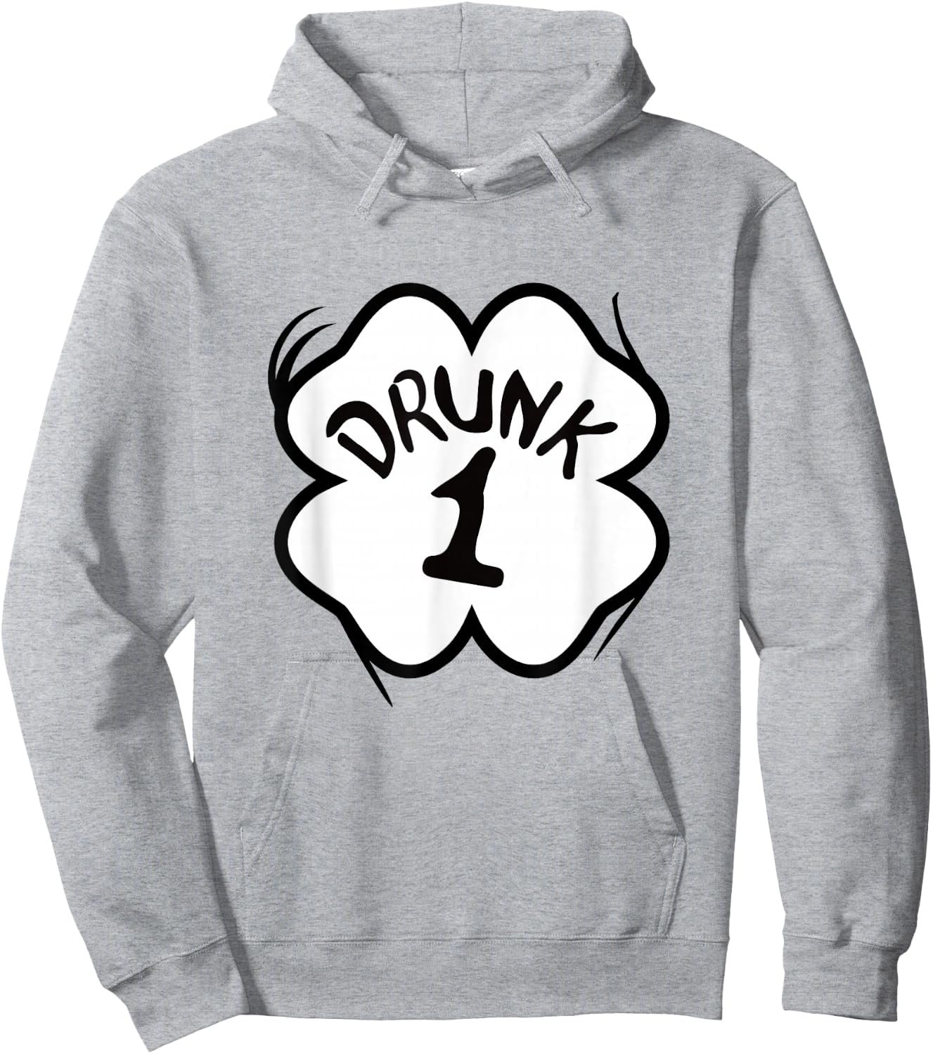Drunk 1 St Pattys Day Shirt Drinking Team Group Matching Hoodie - Hoodie | Ash