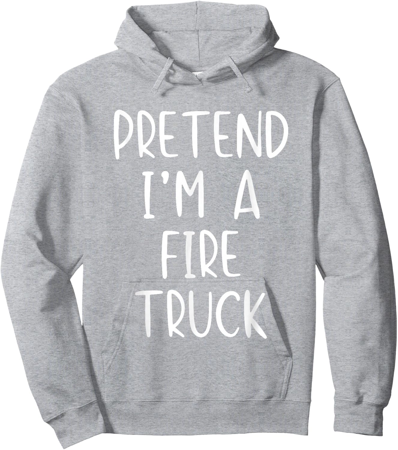 Pretend I'm A Fire Truck Costume Halloween Simple Adult Kid Hoodie - Hoodie | Ash