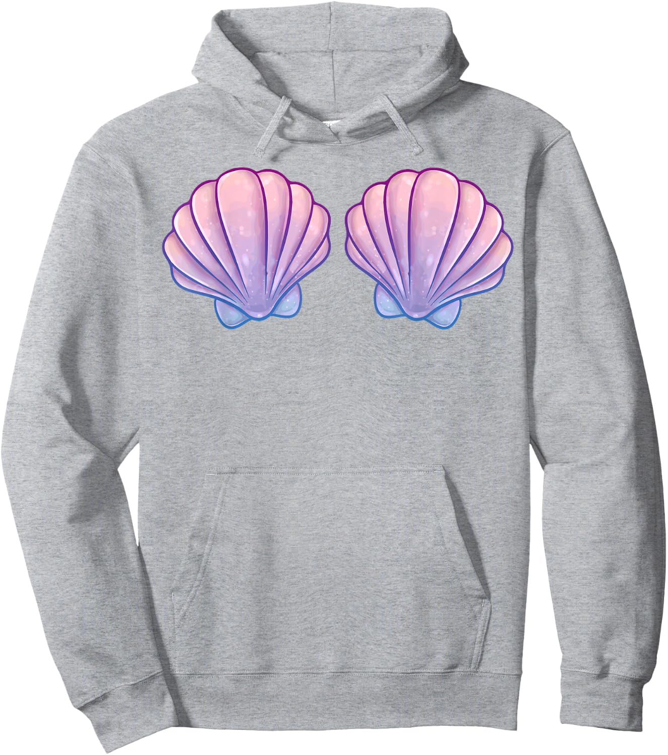 Mermaid Shell Bra Costume Girls Halloween Birthday Hoodie - Hoodie | Ash