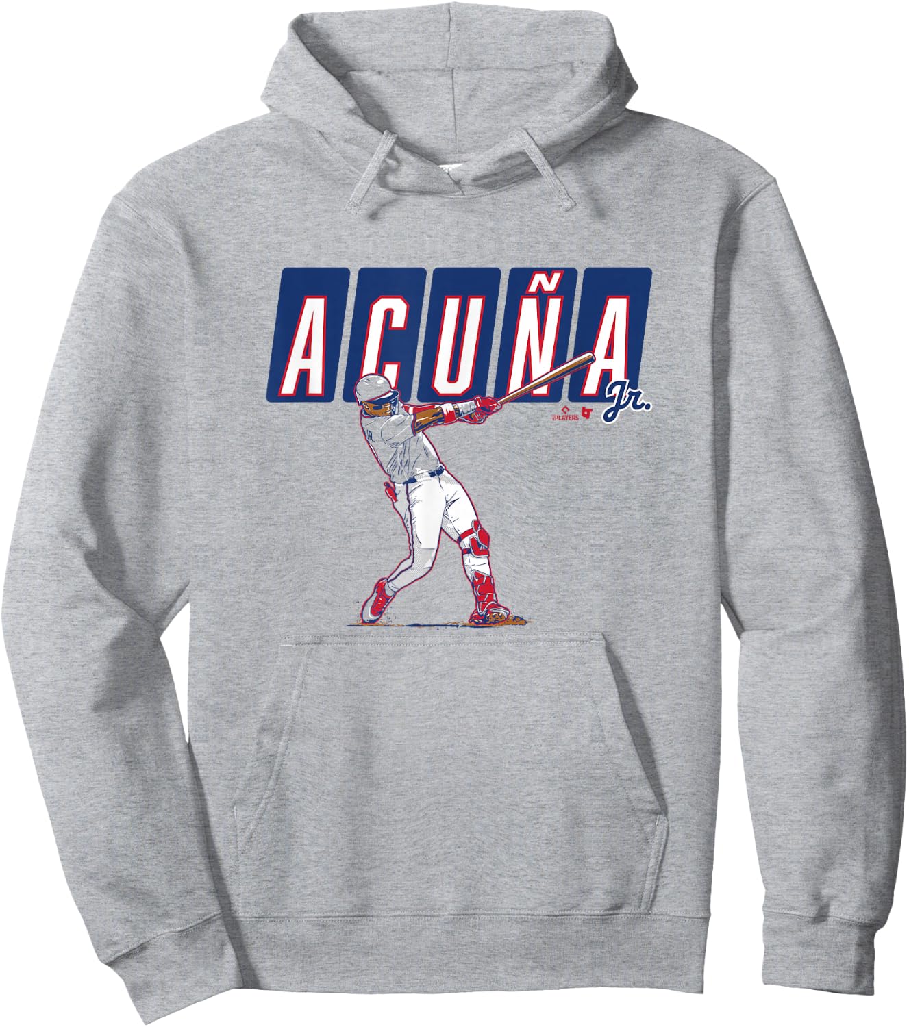 Ronald Acuña Jr. - ATL Slugger Swing - Atlanta Baseball Hoodie - Hoodie | Ash