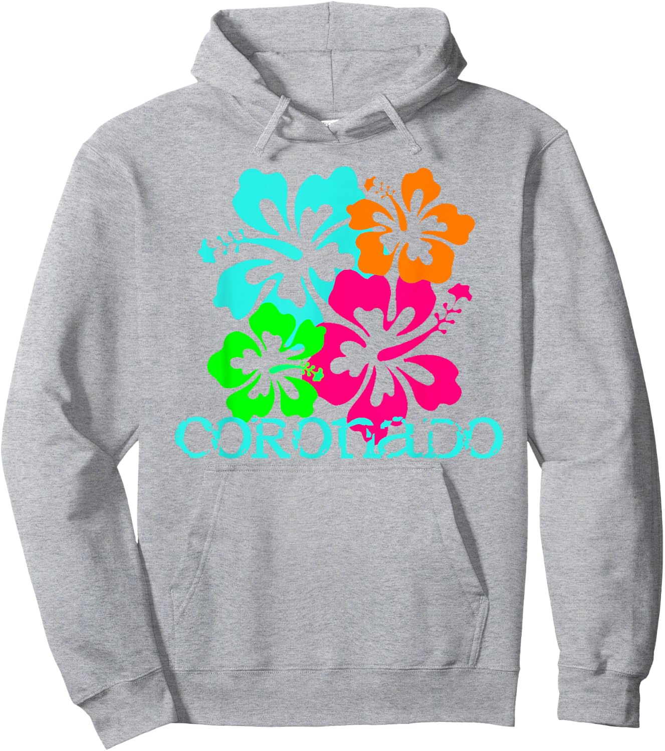 Coronado Island Beach Tropical Travel Surf Shirt Hoodie - Hoodie | Ash