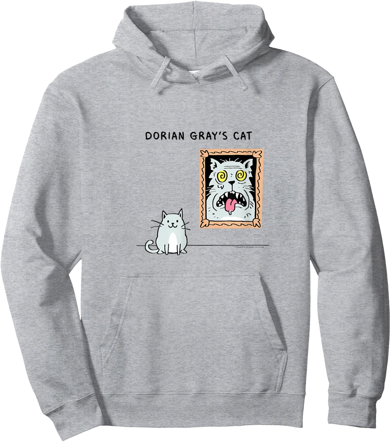 Dorian Gray's Cat teeshirt from Skunkbear Hoodie - Hoodie | Ash