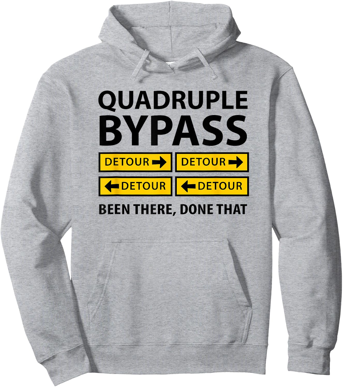 Quadruple Bypass Heart Surgery Hoodie - Hoodie | Ash