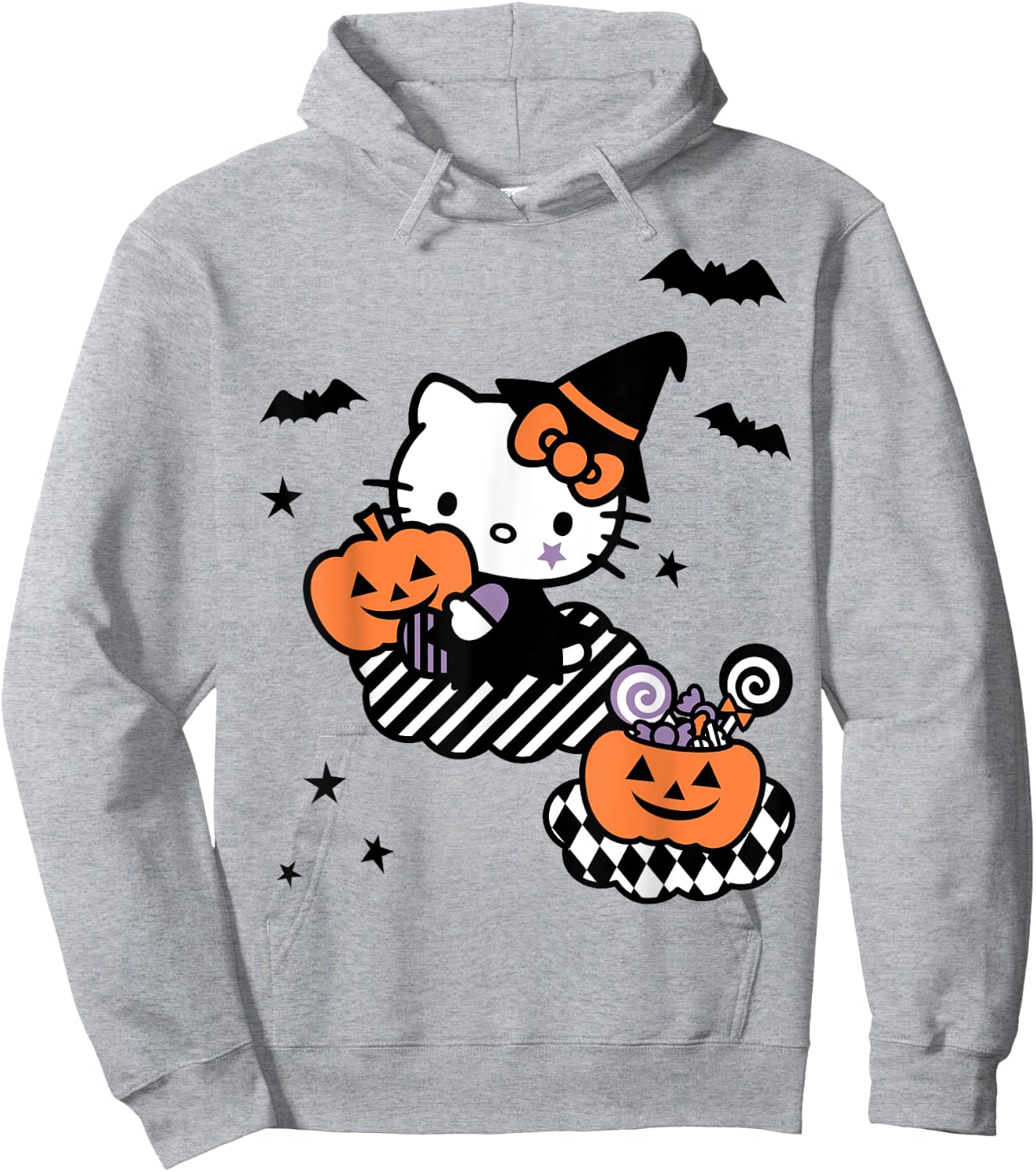 Hello Kitty Trick or Treat Halloween Shirt Hoodie - Hoodie | Ash