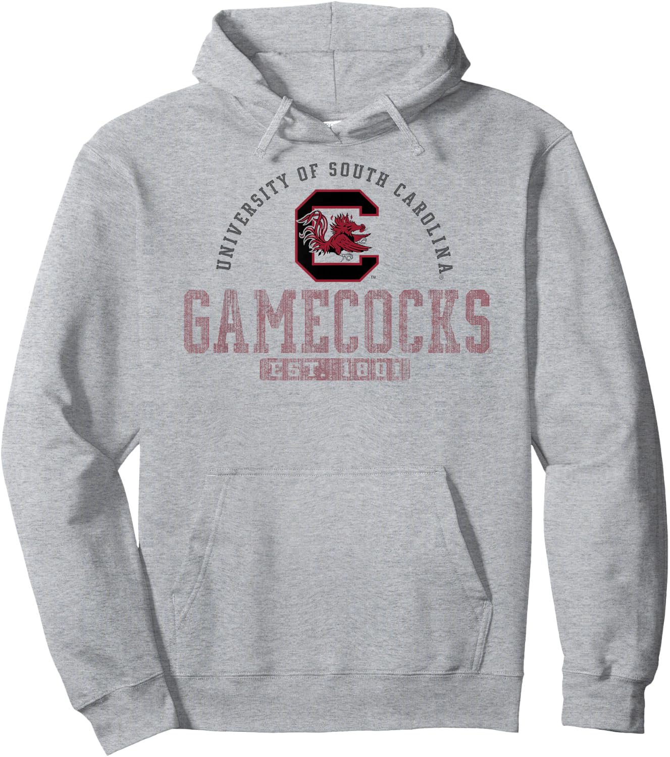 South Carolina Gamecocks Vintage 1801 White Licensed Hoodie - Hoodie | Ash