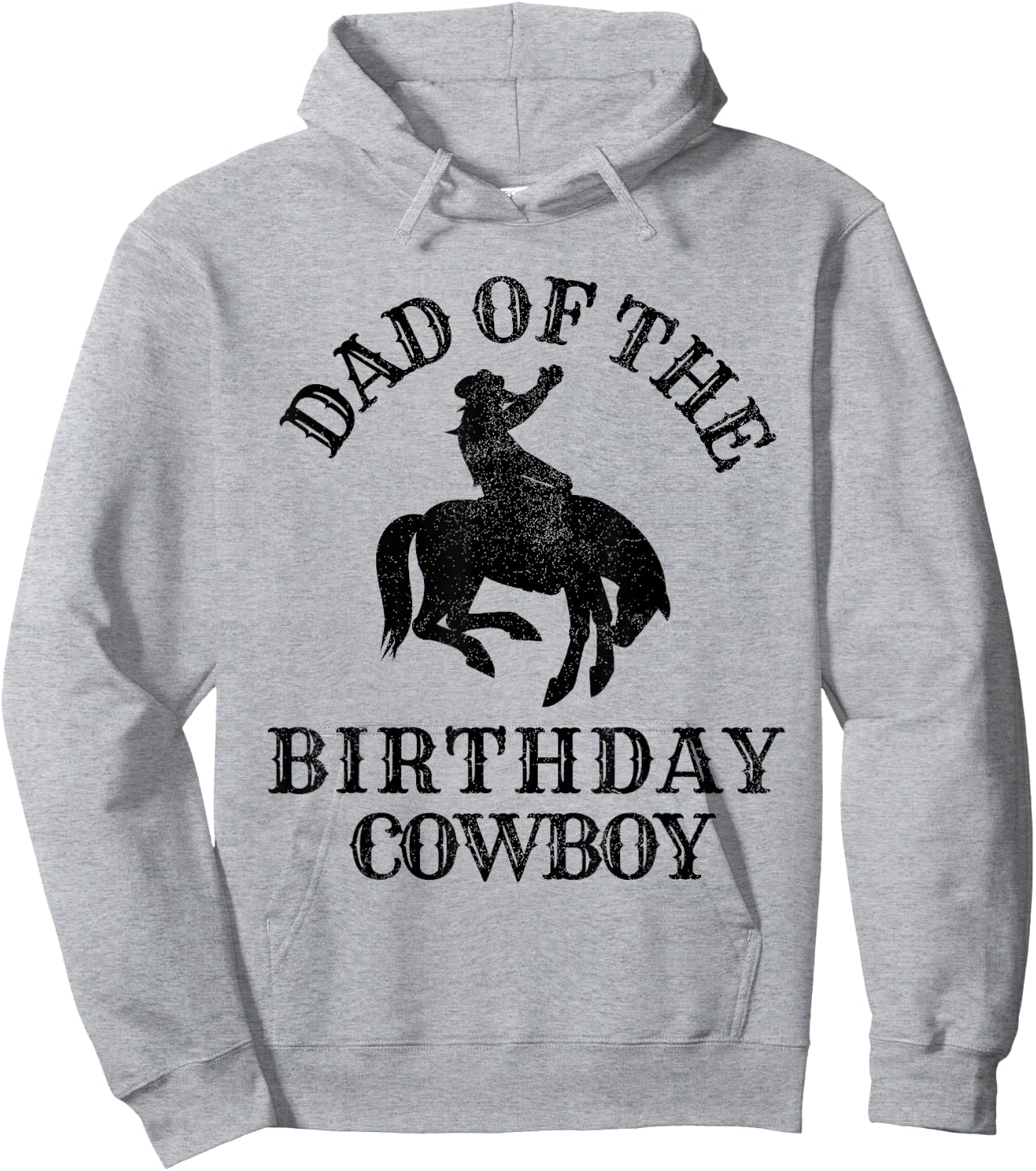 Dad of the Birthday Cowboy - Western Rodeo Party Matching Hoodie - Hoodie | Ash