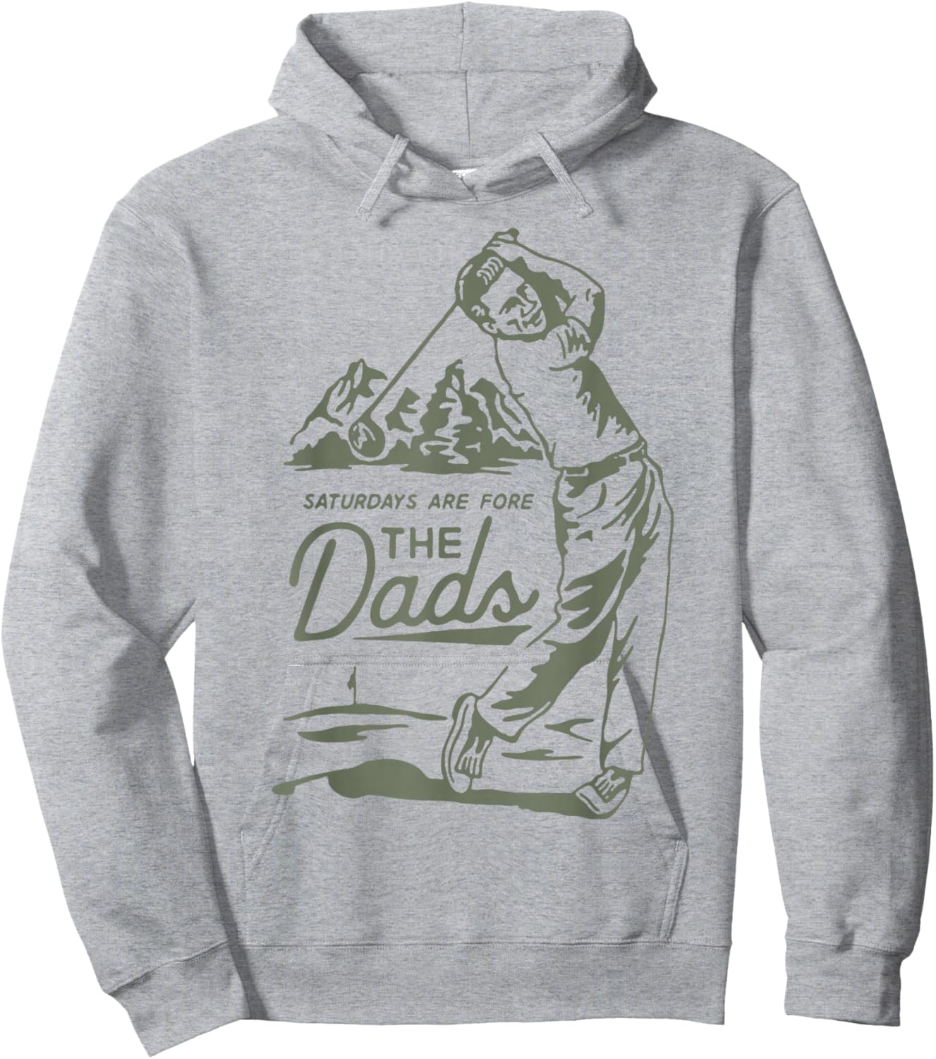 Saturdays are for The Dads Golfer Swing Hoodie - Hoodie | Ash