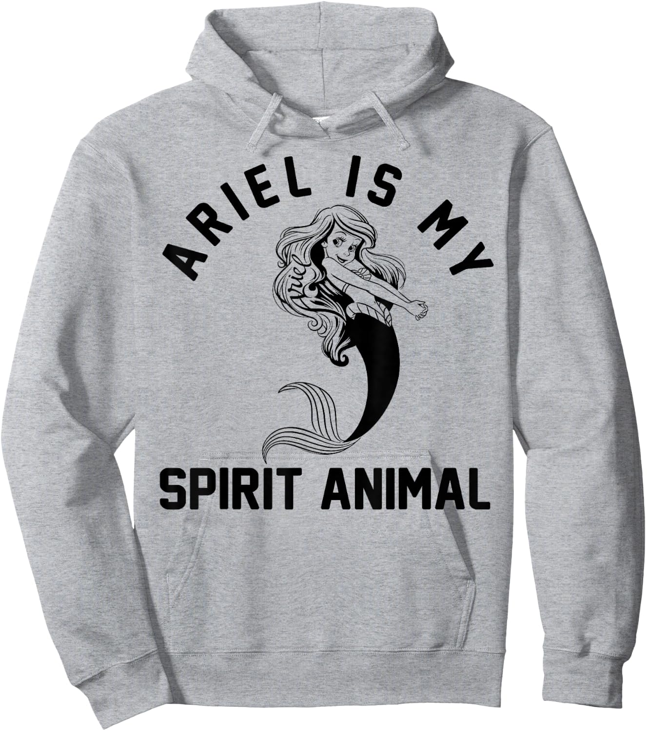 Disney The Little Mermaid Ariel Is My Spirit Animal Logo Hoodie - Hoodie | Ash