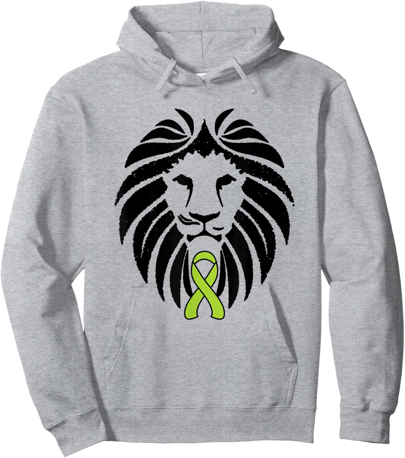 Mental Health Awareness Shirt Lion Awareness Ribbon S1 Hoodie - Hoodie | Ash