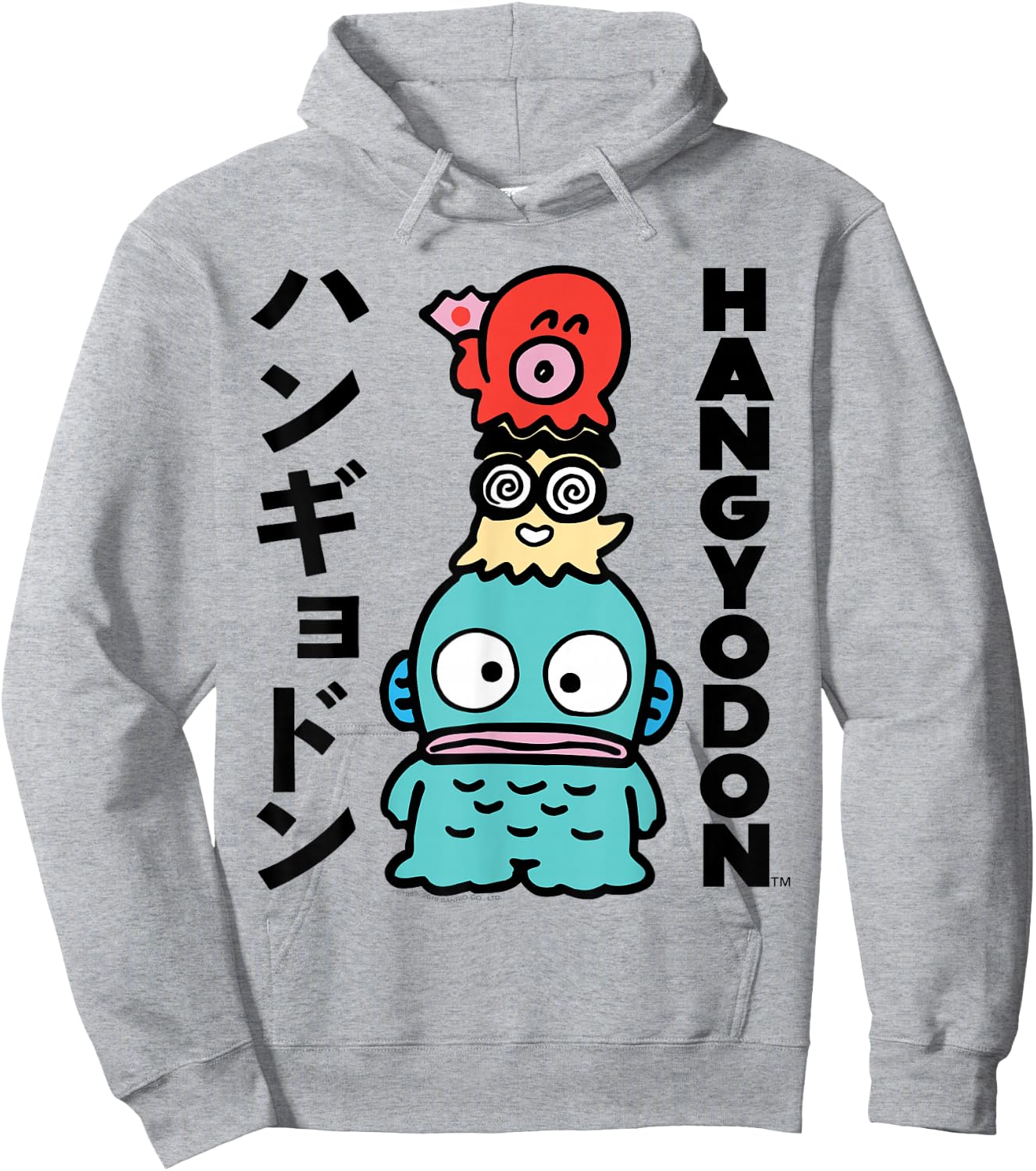 Sanrio Hangyodon Japanese Shirt Hoodie - Hoodie | Ash