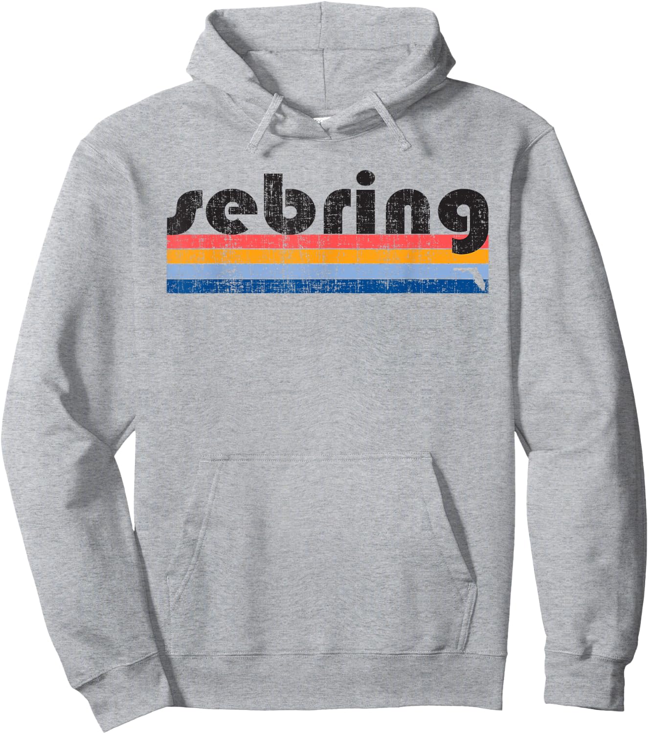 Vintage 80s Style Sebring FL Hoodie - Hoodie | Ash