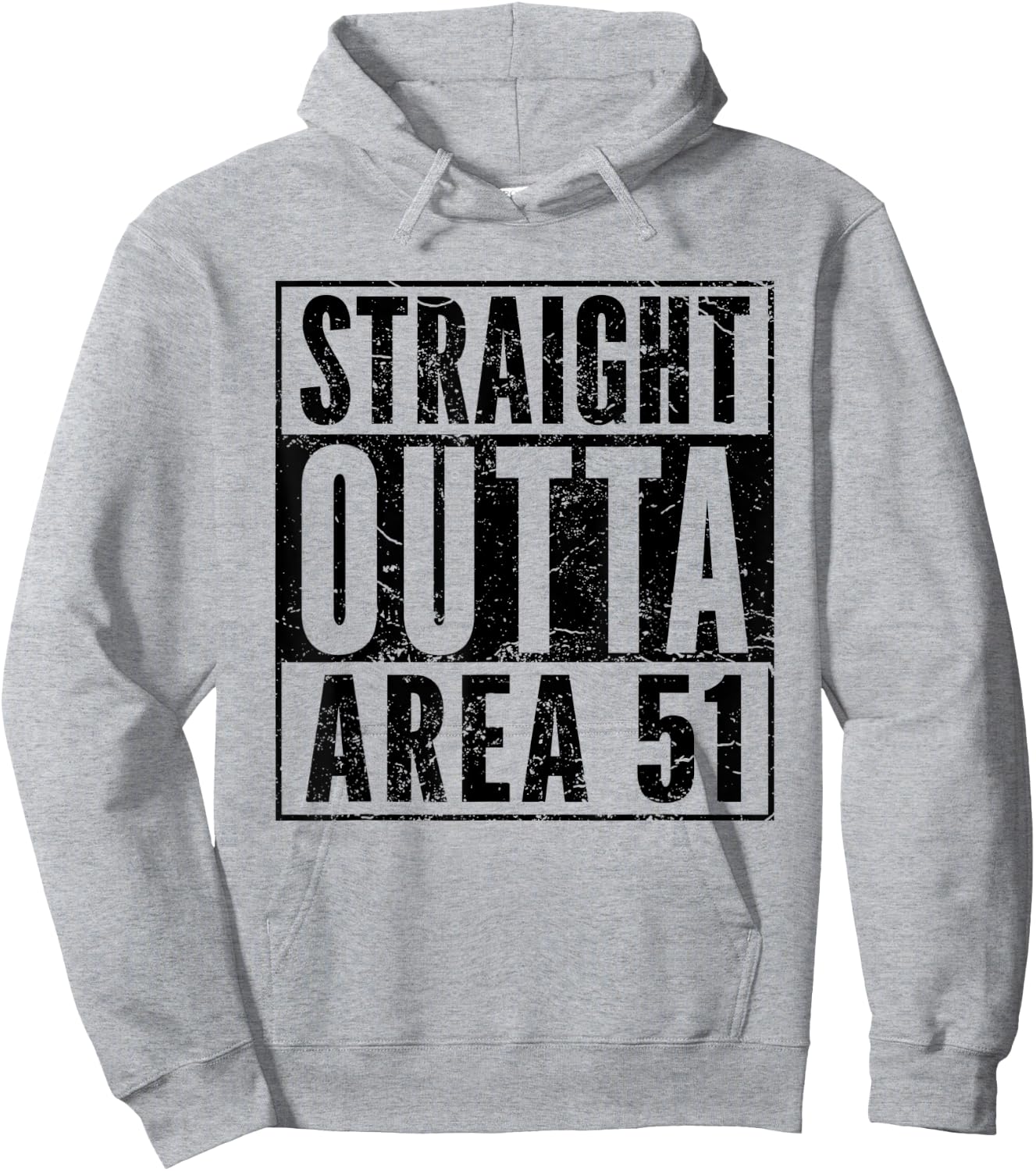 Funny UFO Alien Hunter Straight Outta Area 51 Hoodie - Hoodie | Ash
