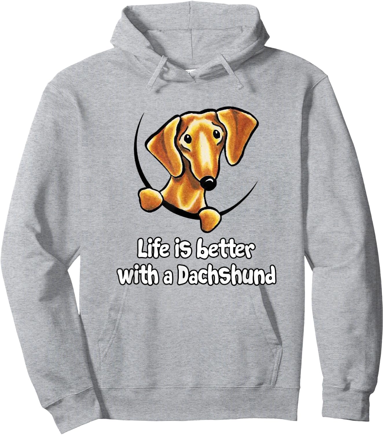 Life is better with a Dachshund t shirts & women Hoodie - Hoodie | Ash