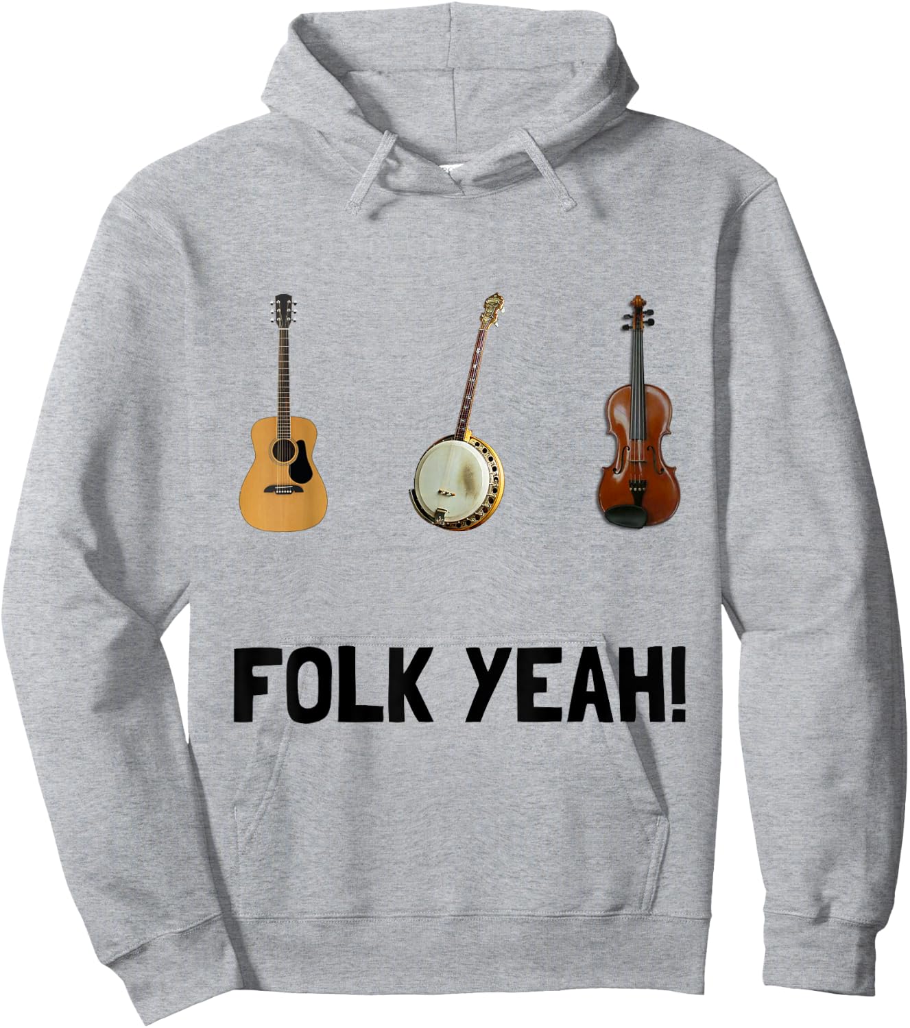 Folk Yeah Folk Music Fan Funny Hoodie - Hoodie | Ash
