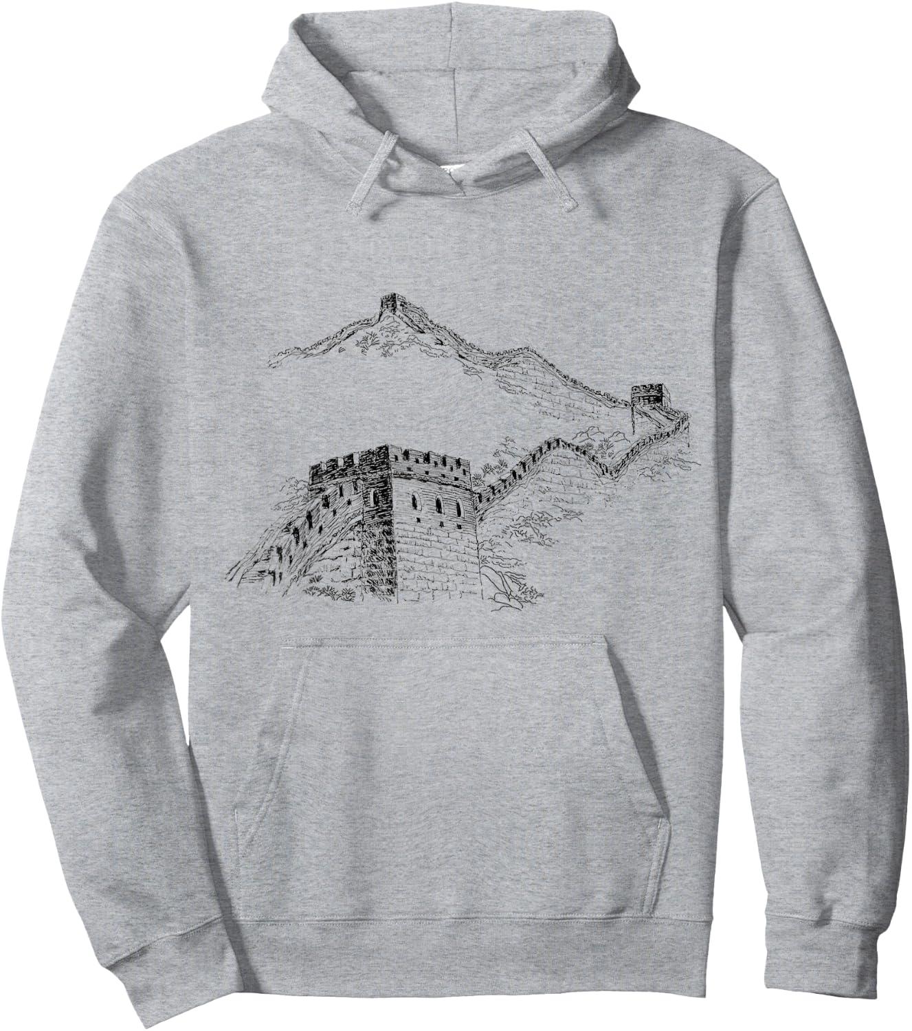 Hiking Great Wall China Explore World's Greatest Wonders Hoodie - Hoodie | Ash