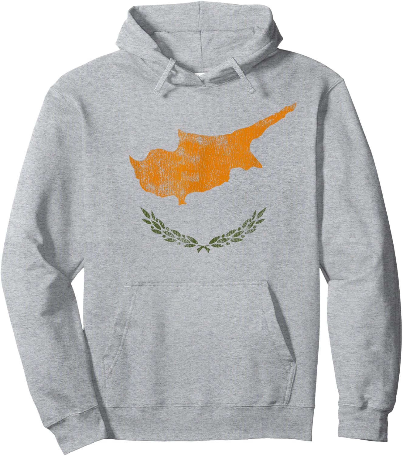 Retro Cypriot Flag of Cyprus Souvenir Hoodie - Hoodie | Ash