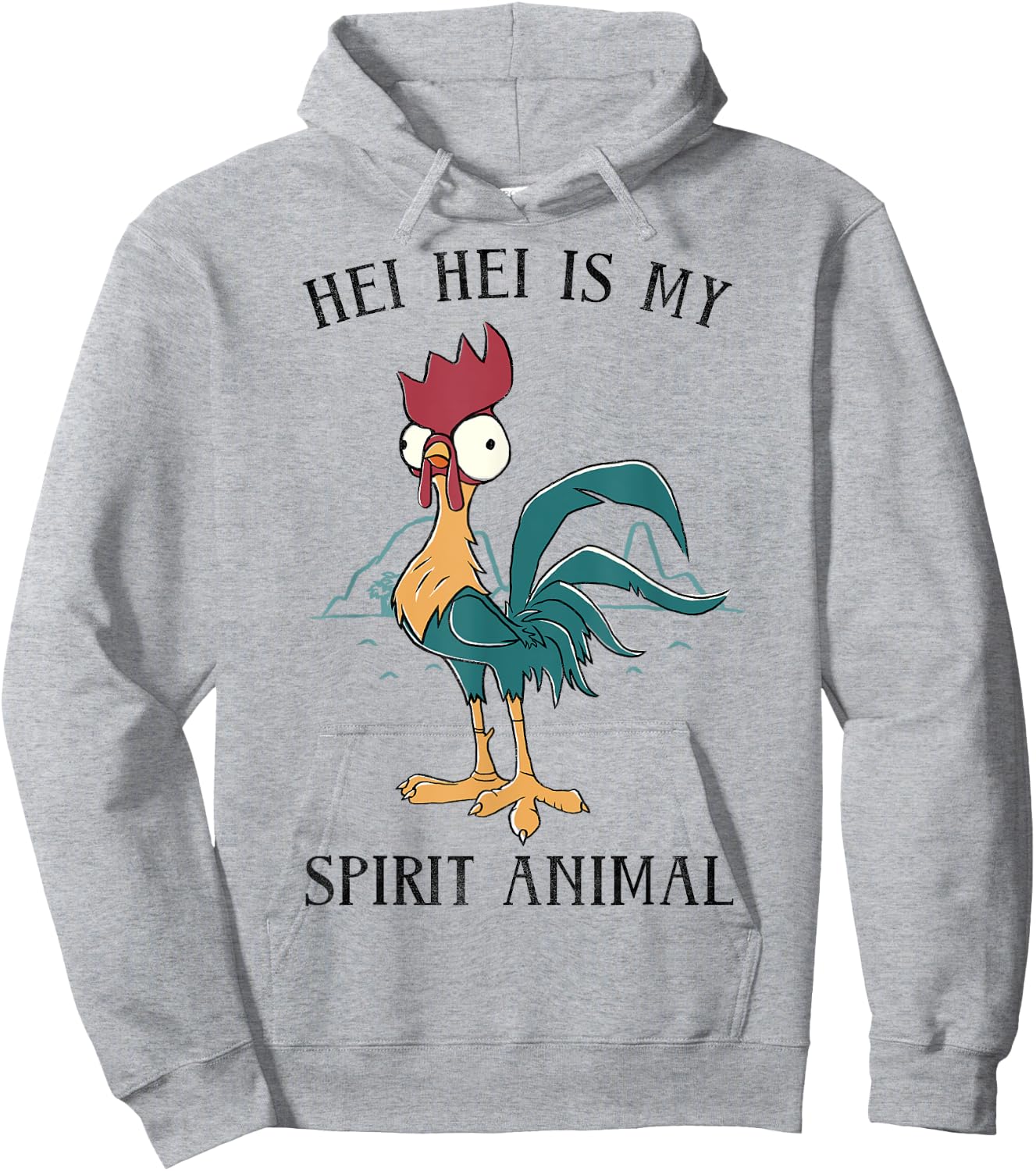 Disney Moana Hei Hei Is My Spirit Animal Portrait Hoodie - Hoodie | Ash