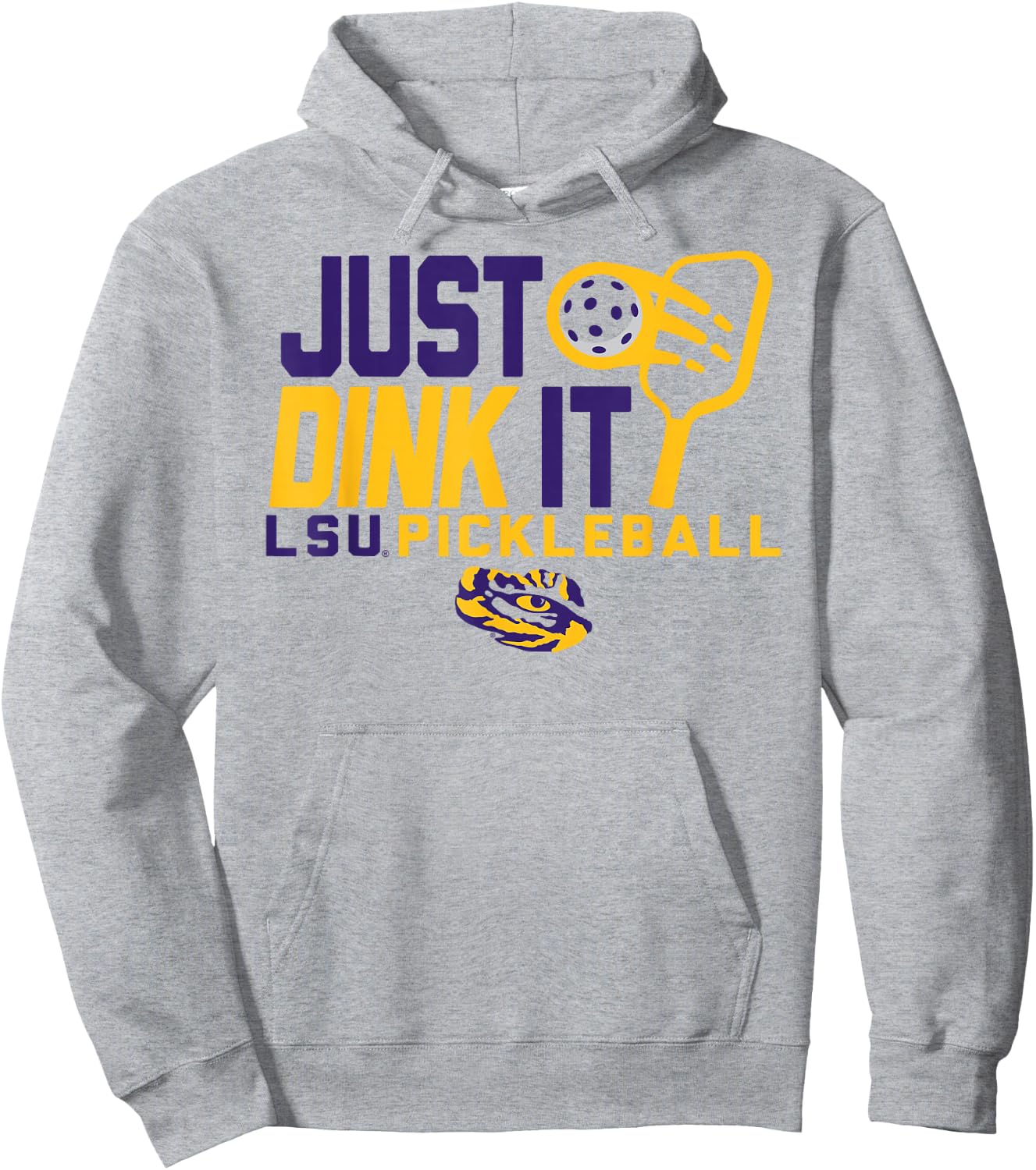 LSU Tigers Pickleball Dink White Officially Licensed Hoodie - Hoodie | Ash